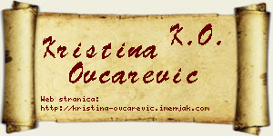 Kristina Ovčarević vizit kartica